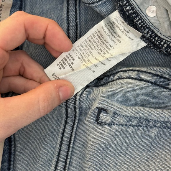 Pilcro and the Letterpress Anthropologie High Rise Skinny Bootcut Jeans Blue 26 - Picture 8 of 12